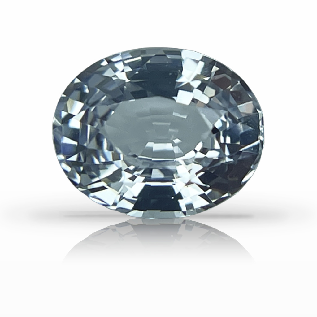 2.03ct Sapphire, Oval, White, No Heat