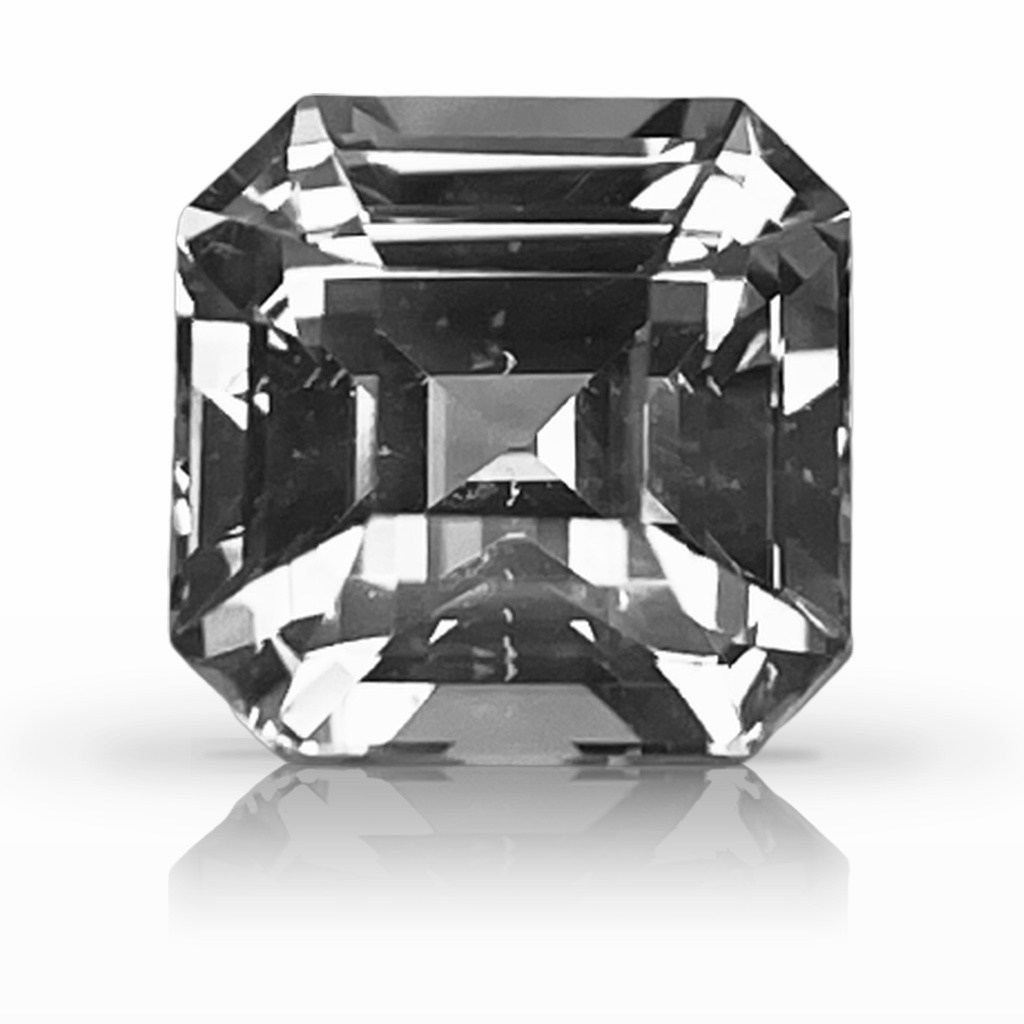 1.43ct Sapphire, Asscher, White gemstone, 6MM, item #5799