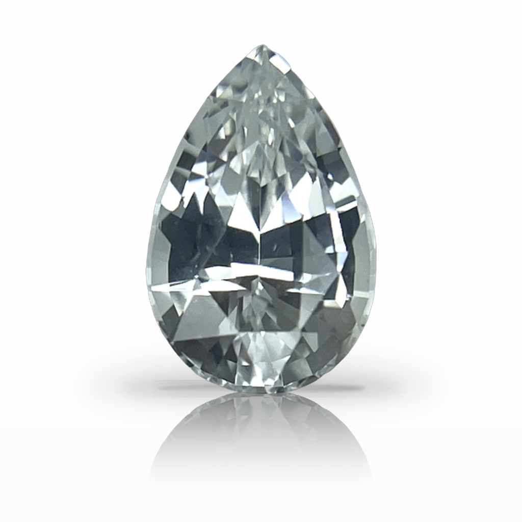 2.07ct Sapphire, Pear Shape, White gemstone, 9.6 x 6.3MM, item #5800