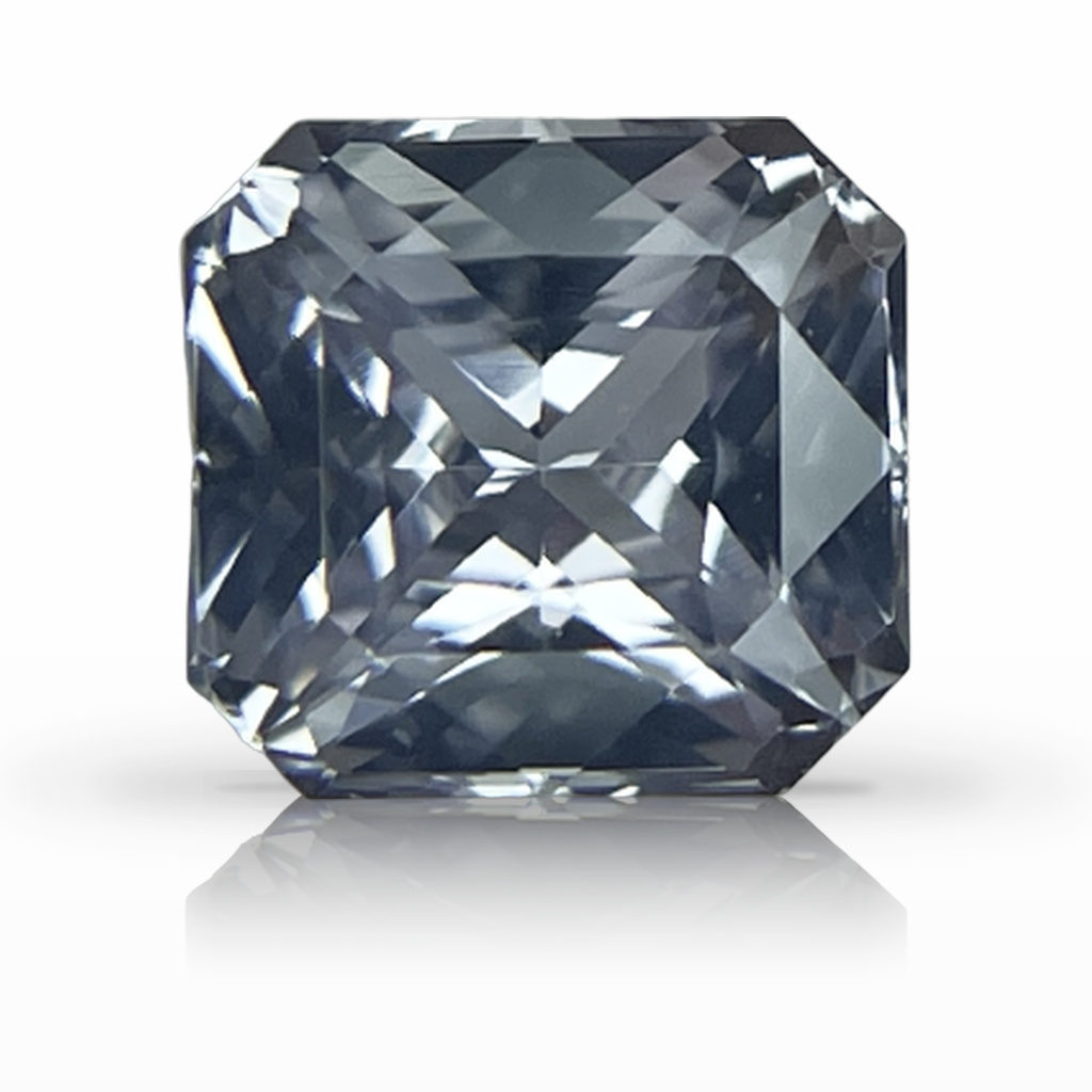2.36ct Sapphire, Radiant Cut, White gemstone, 7.5 x 7MM, item #5803