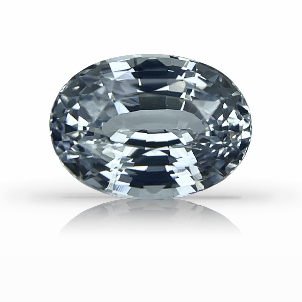2.55ct Sapphire, Oval, White gemstone, 8.9 x 6.6MM, item #5806