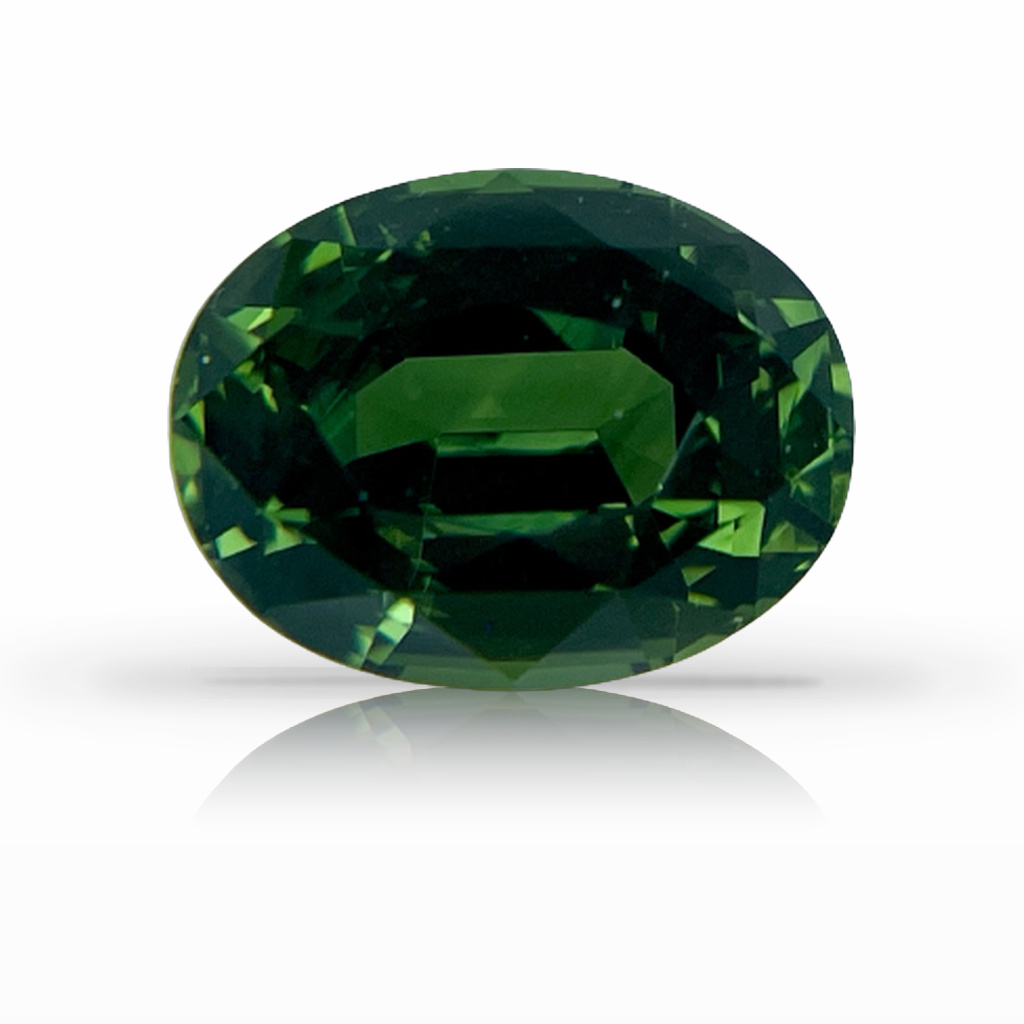 5.10ct Sapphire, Oval, Green gemstone, 11 x 8.4MM, item #5824
