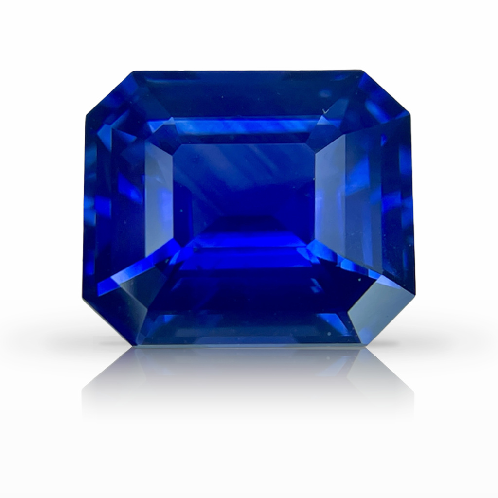 6.60ct Sapphire, Emerald Cut, Blue gemstone, 11.4 x 9.9MM, item #5874