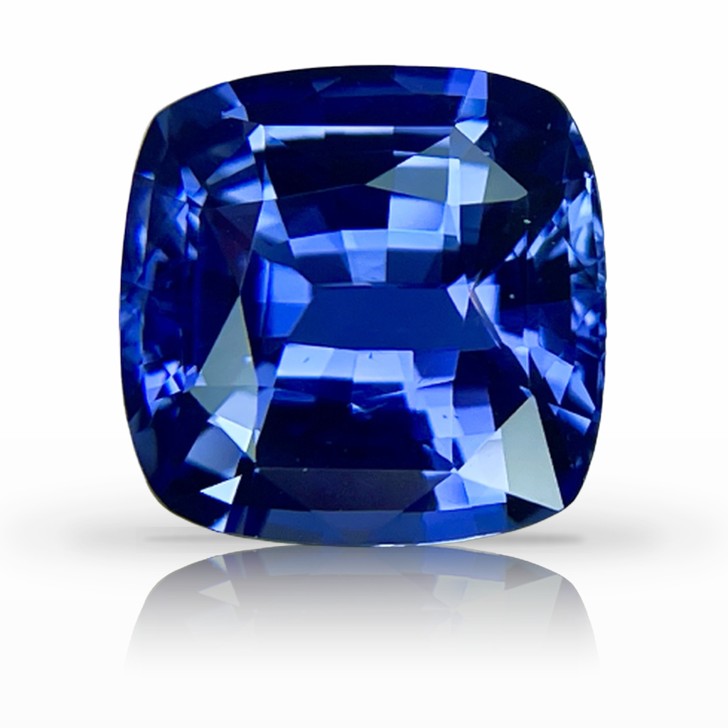 6.09ct Sapphire, Cushion, Blue, No Heat gemstone, 10.8 x 10.7MM, item #5876