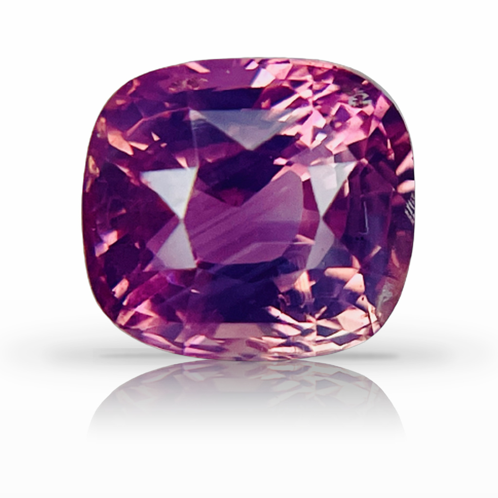 2.40ct Padparadscha, Cushion, Peach, No Heat gemstone, 7.2 x 6.5MM, item #6007