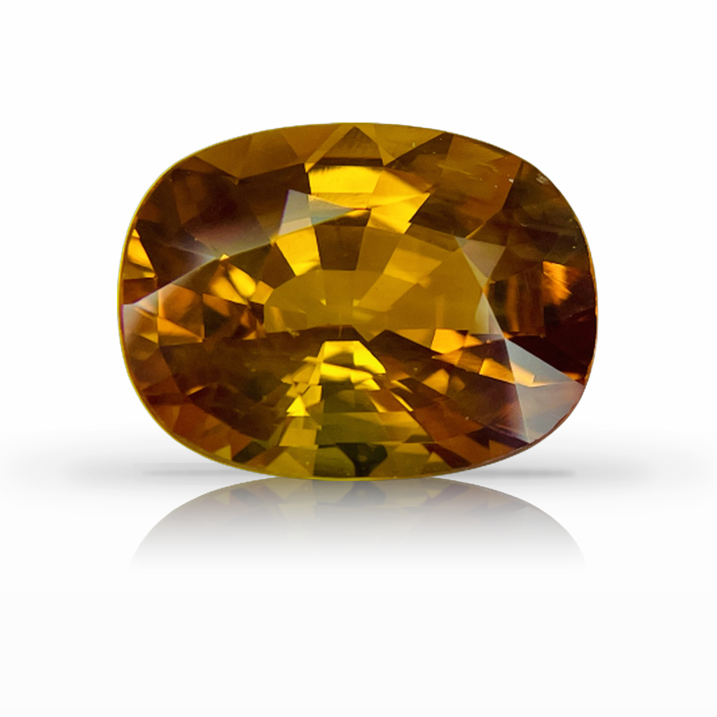 10.02ct Sapphire, Cushion, Orange gemstone, 14.9 x 11.4MM, item #6013