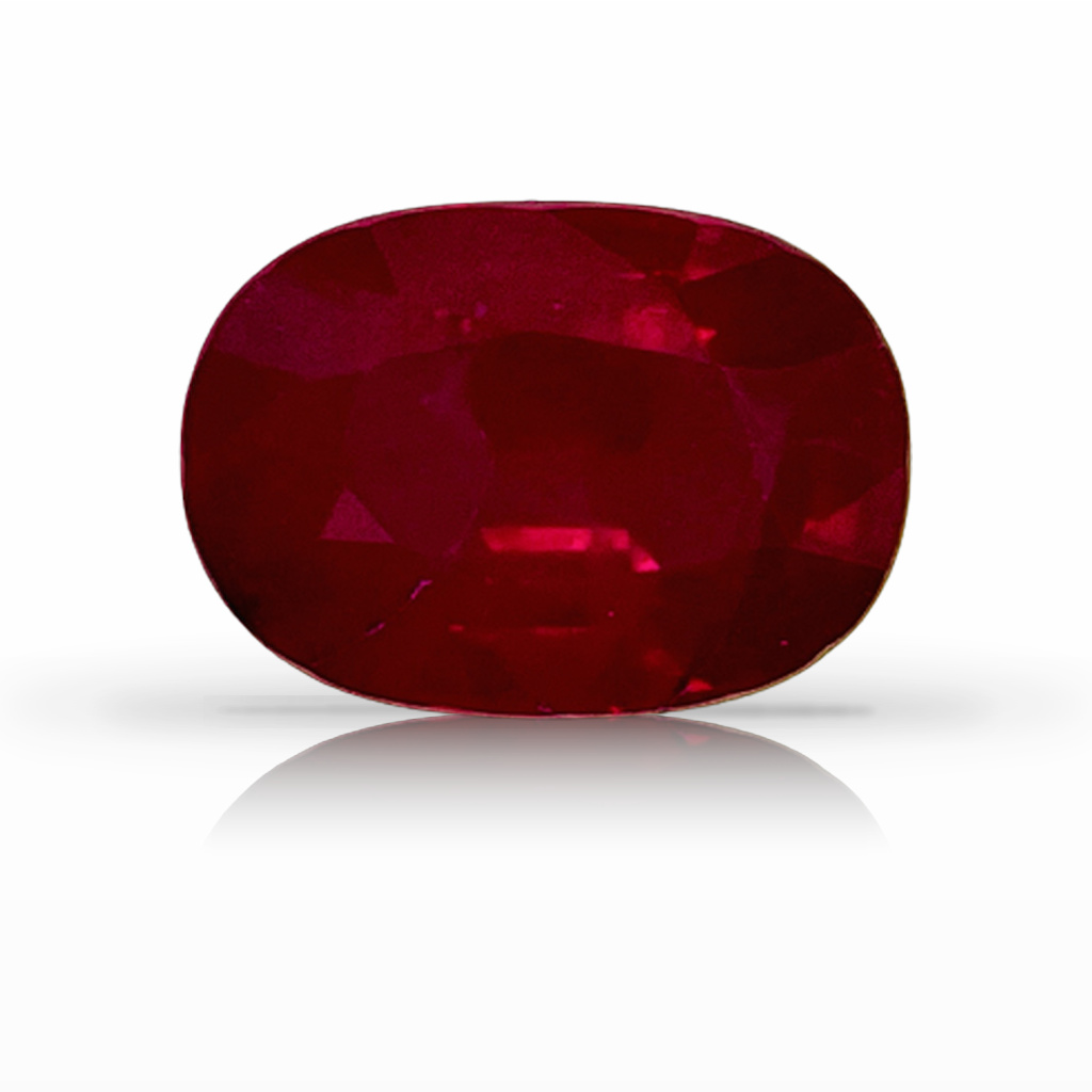 2.50ct Ruby, Oval, Red, Burma gemstone, 9.1 x 6.5MM, item #6029