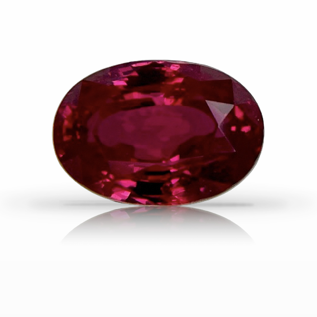 3.07ct Ruby, Oval, Red, No Heat gemstone, 9.5 x 6.6MM, item #6073