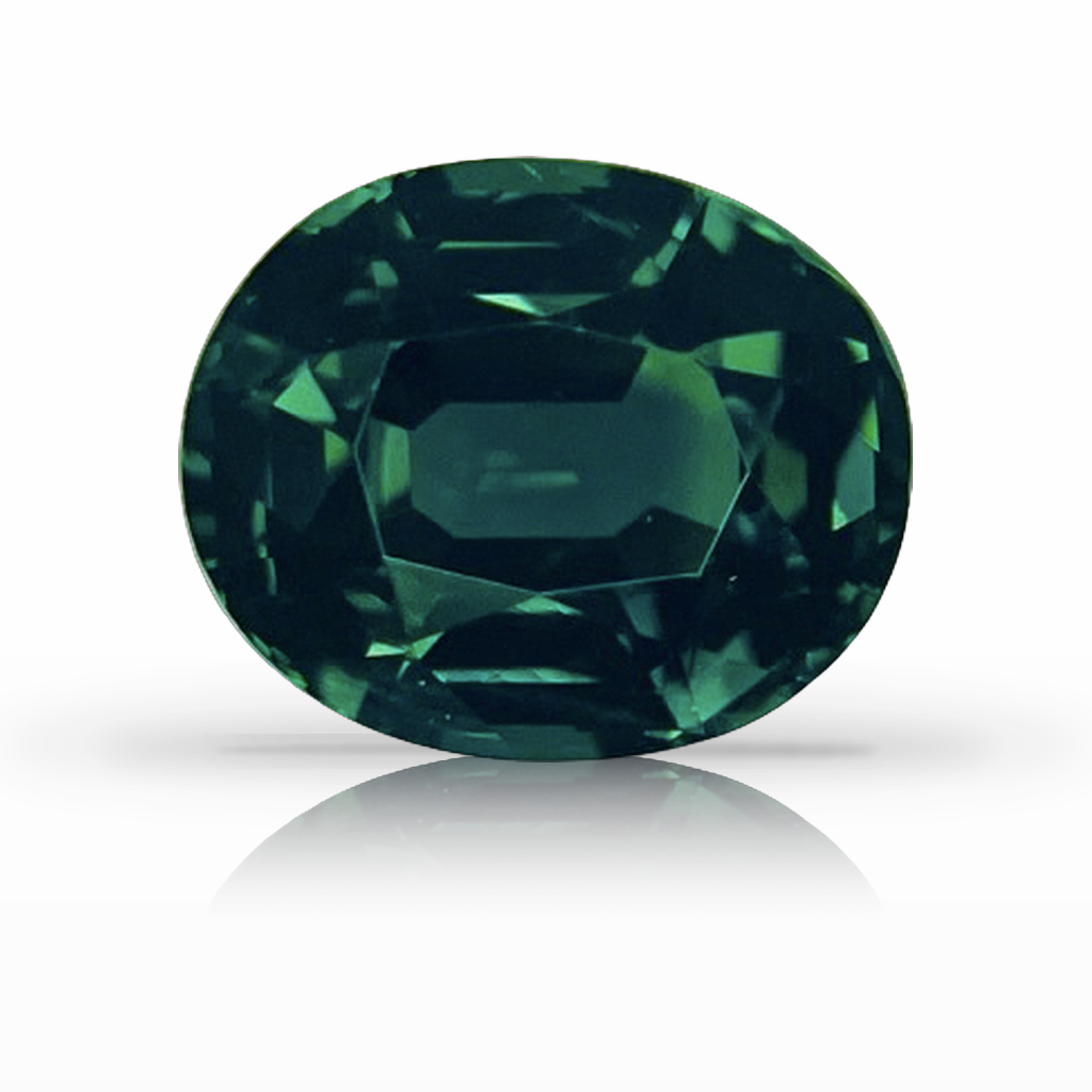 3.01ct Sapphire, Oval, Green gemstone, 8.9 x 7.4MM, item #6076