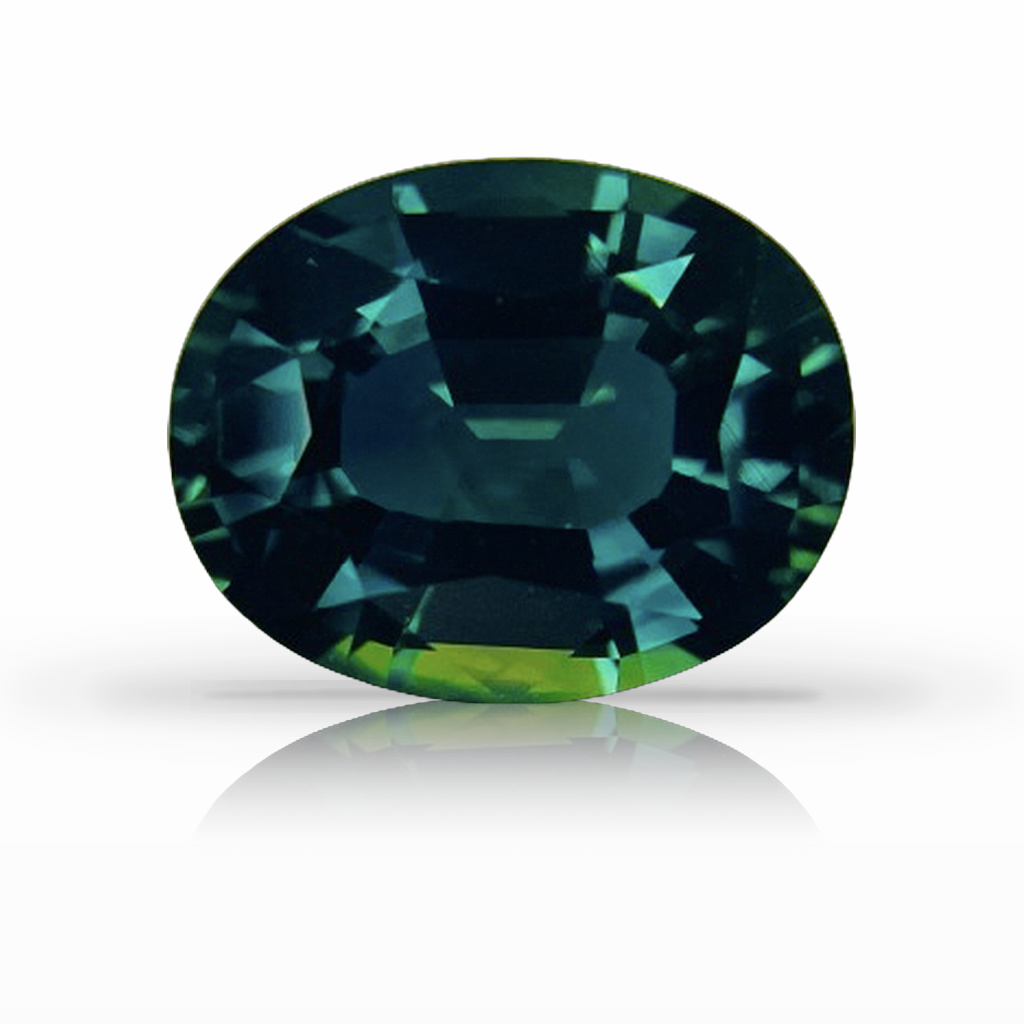 3.60ct Sapphire, Oval, Green gemstone, 10.1 x 8.1MM, item #6096