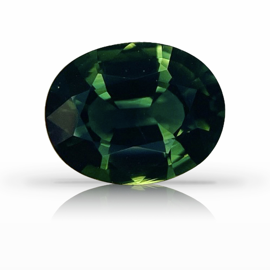 3.03ct Sapphire, Oval, Green gemstone, 10 x 7.9MM, item #6100