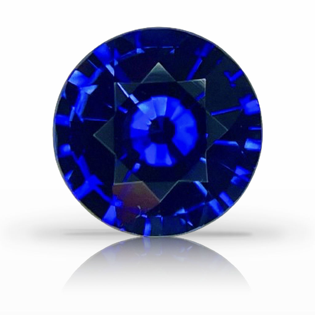 1.73ct Sapphire, Round, Blue, 7.4MM gemstone, 7.4MM, item #6130