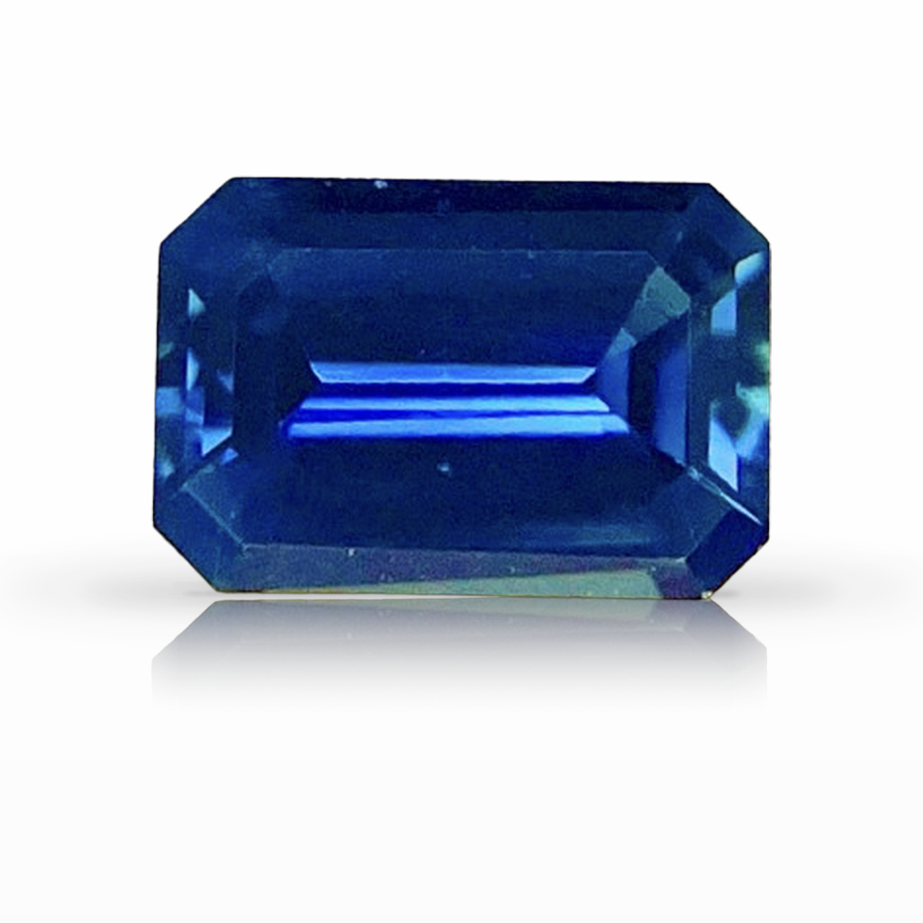 1.12ct Sapphire, Emerald Cut, Blue, No Heat gemstone, 7.3 x 5.1MM, item #6133