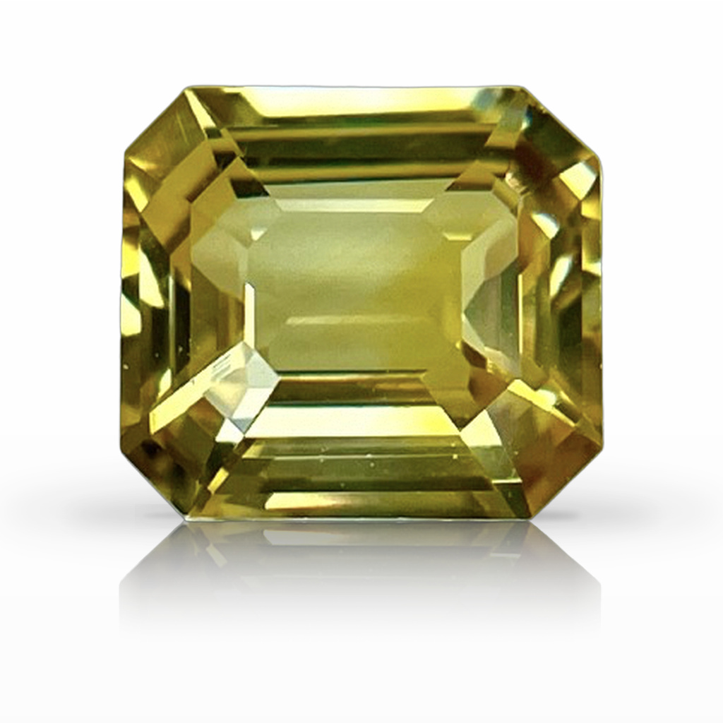 2.51ct Sapphire, Emerald Cut, Yellow gemstone, 8 x 7.3MM, item #6184