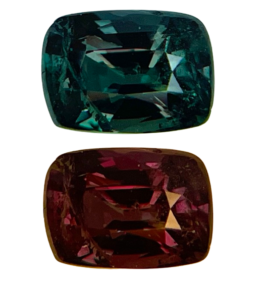 1.52ct Alexandrite, Cushion, Green, Brazil gemstone, 7.2 x 5.2MM, item #6208