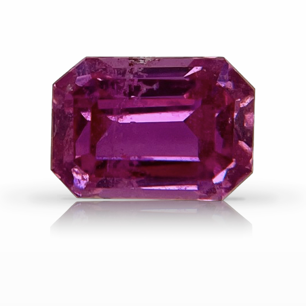 4.08ct Sapphire, Emerald Cut, Pink, No Heat gemstone, 9.7 x 6.9MM, item #6246