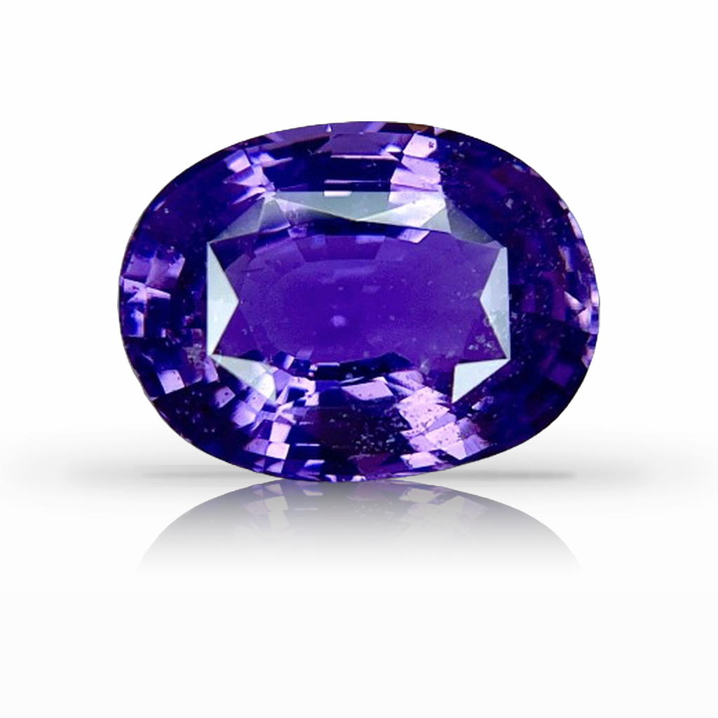 5.10ct Sapphire, Oval, Purple, No Heat gemstone, 11.8 x 8.8MM, item #6267