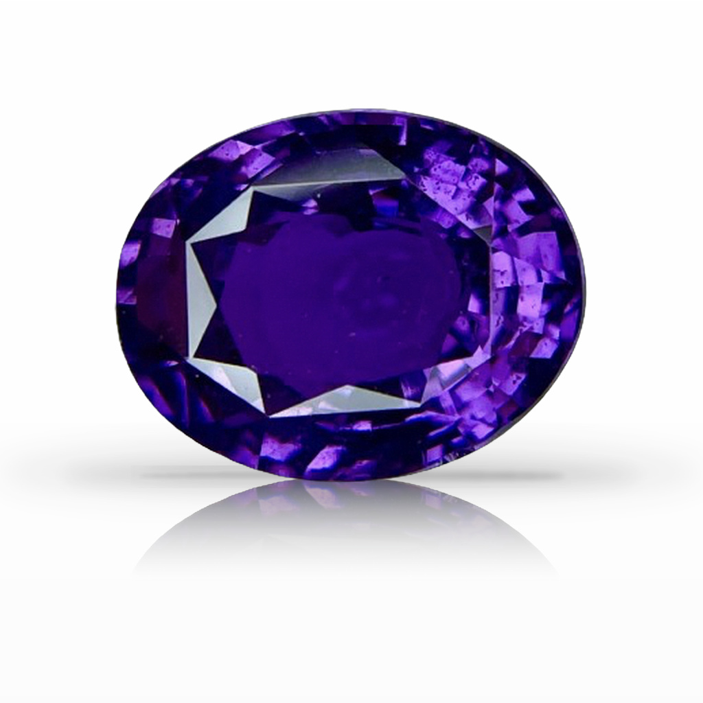 4.05ct Sapphire, Oval, Purple, No Heat gemstone, 10.5 x 8.4MM, item #6268