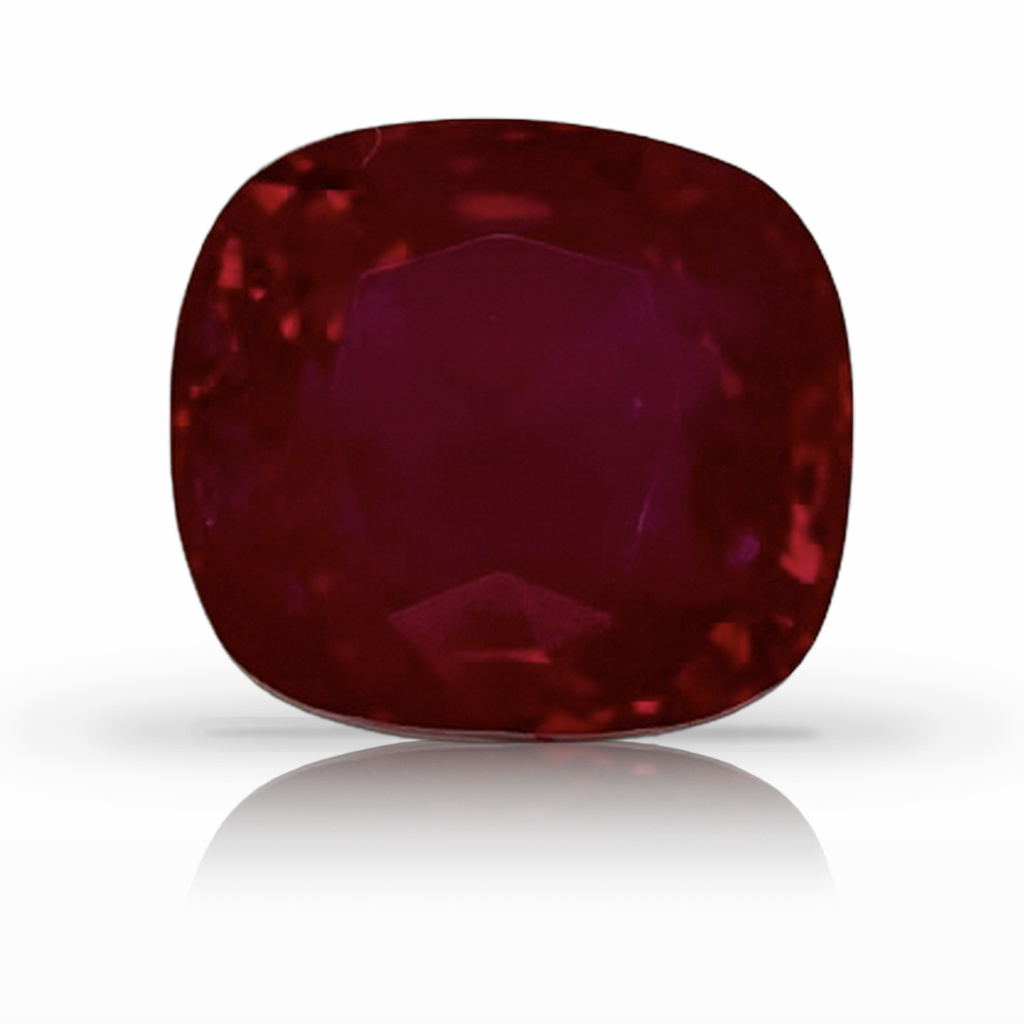 2.04ct Ruby, Cushion, Red, Burma gemstone, 7.2 x 6.6MM, item #6283