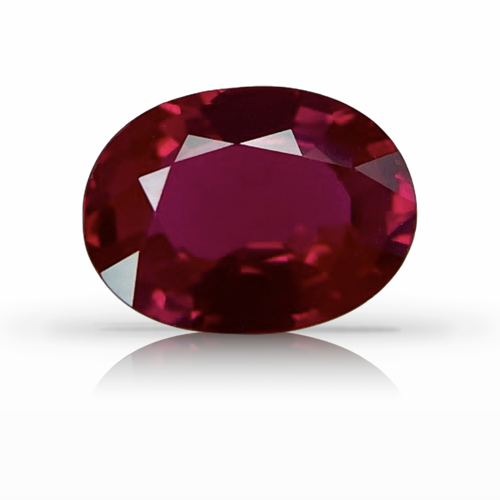 1.24ct Ruby, Oval, Red gemstone, 7.8 x 5.9MM, item #6293