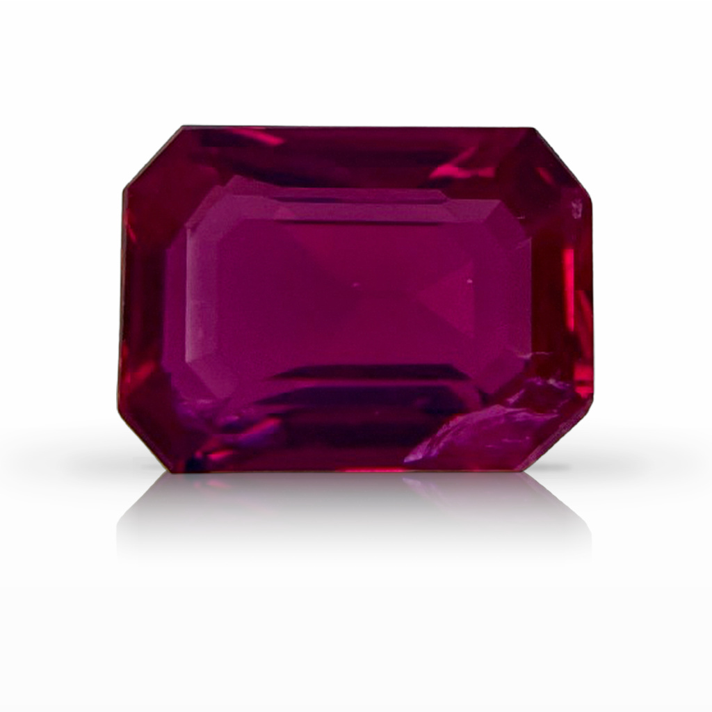 1.70ct Ruby, Emerald Cut, Red gemstone, 8 x 5.8MM, item #6297
