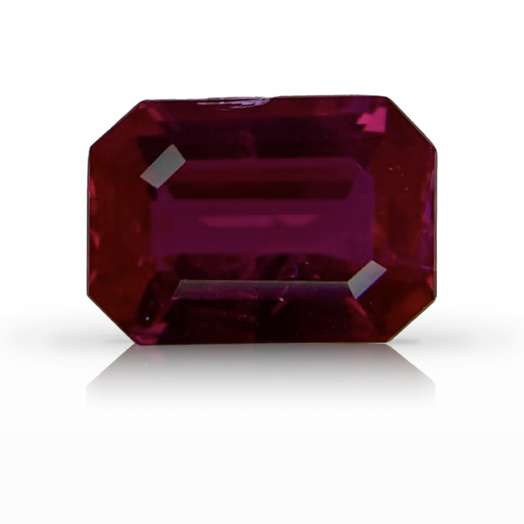 1.59ct Ruby, Emerald Cut, Red gemstone, 8 x 5.8MM, item #6298