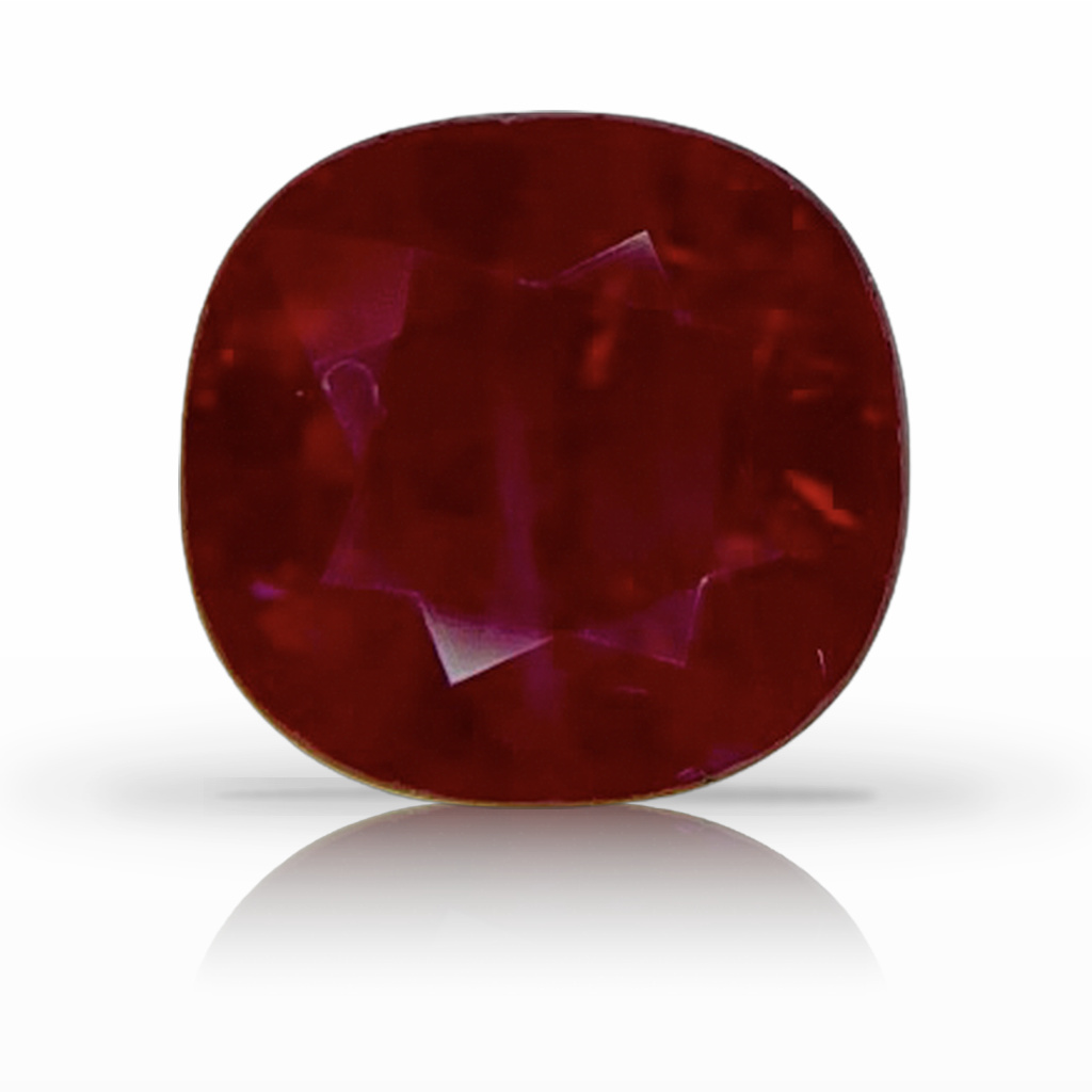2.04ct Ruby, Cushion, Red, Burma gemstone, 7.3 x 7MM, item #6321