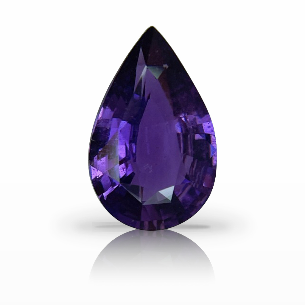 4.15ct Sapphire, Pear Shape, Purple, No Heat gemstone, 13.7 x 8.7MM, item #6371