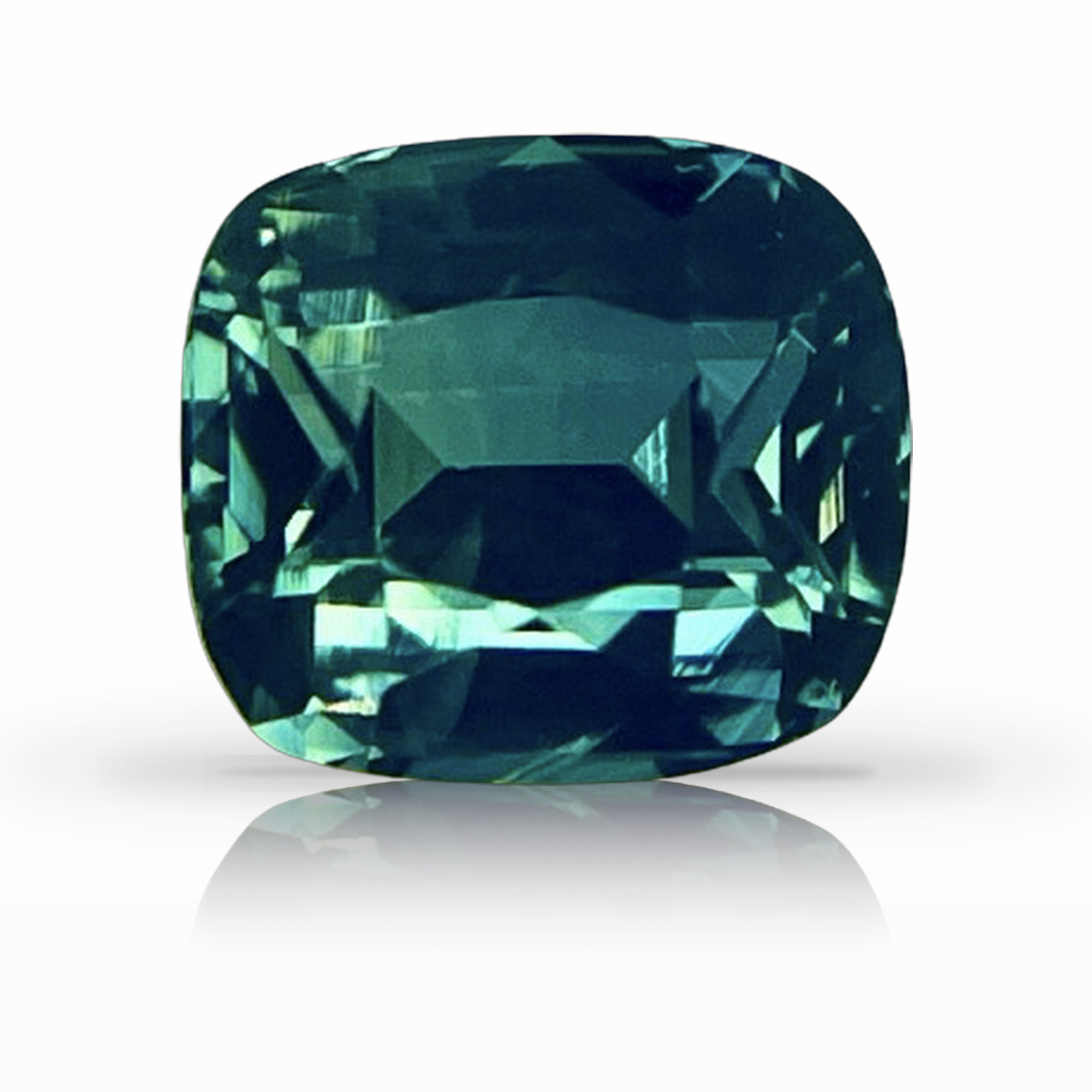 2.04ct Sapphire, Cushion, Green gemstone, 7.3 x 6.6MM, item #6411