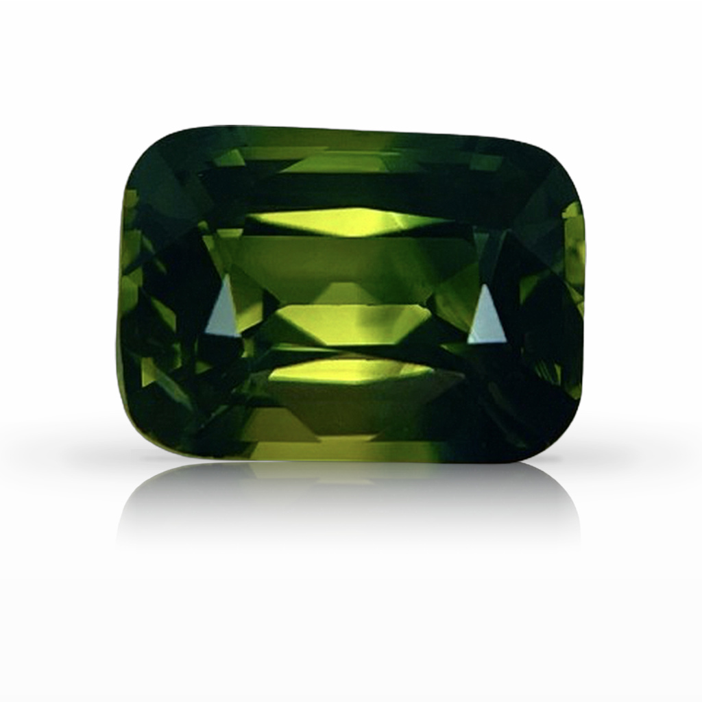 3.18ct Sapphire, Cushion, Green gemstone, 9.3 x 6.7MM, item #6415