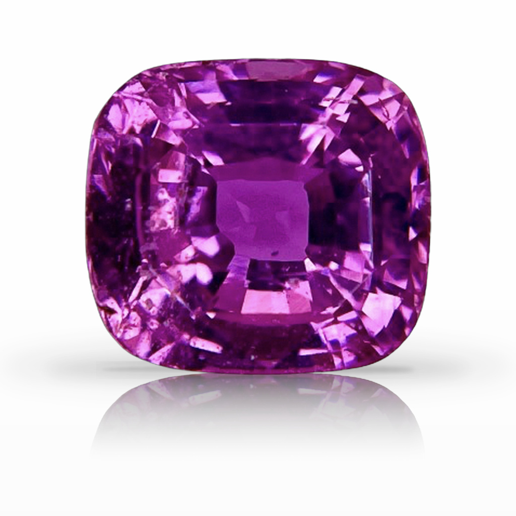 4.50ct Sapphire, Cushion, Pink, No Heat gemstone, 9.2 x 8.5MM, item #6421