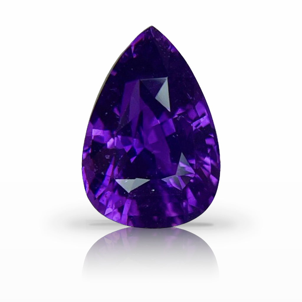 3.50ct Sapphire, Pear Shape, Purple, No Heat gemstone, 11 x 7.7MM, item #6489