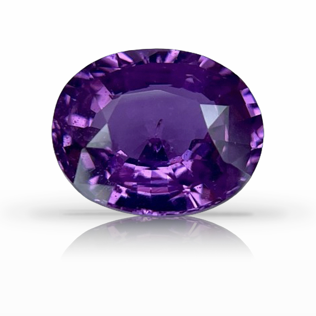 2.56ct Sapphire, Oval, Purple, No Heat gemstone, 8.9 x 7.4MM, item #6493