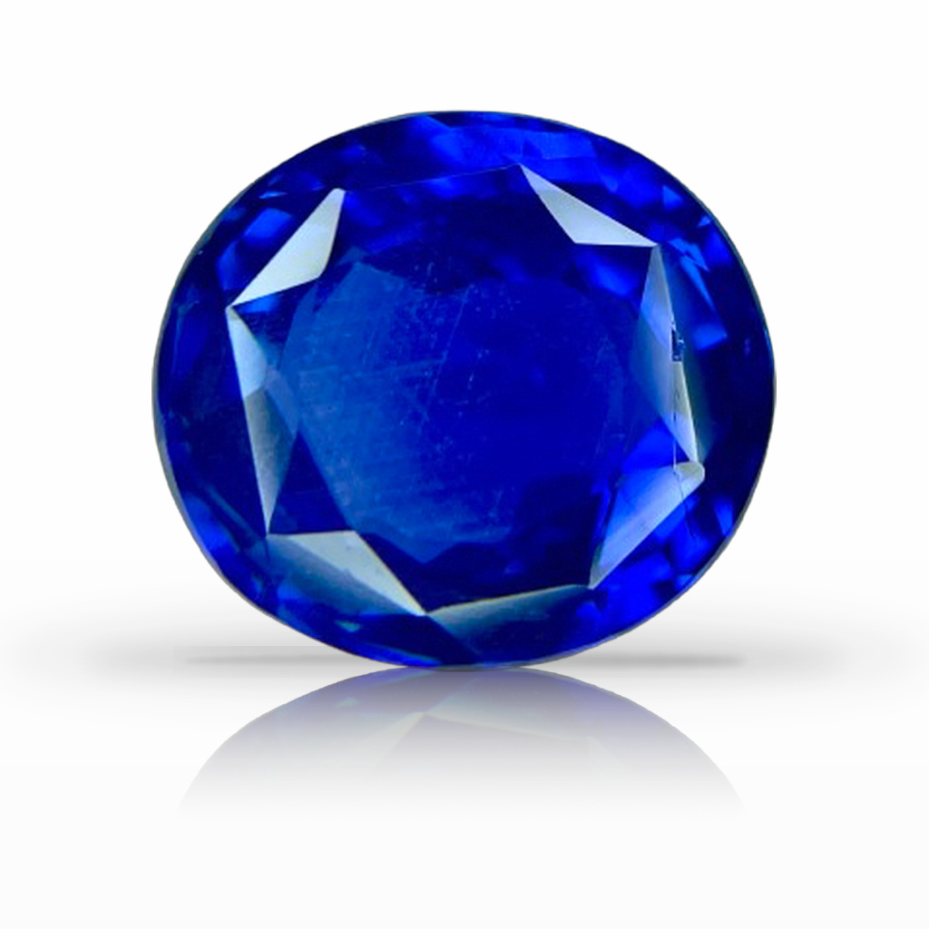 6.53ct Sapphire, Oval, Blue, No Heat gemstone, 11.6 x 10.4MM, item #6495
