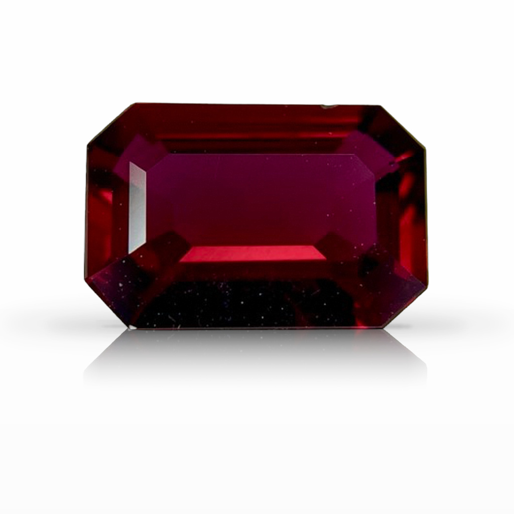 1.72ct Ruby, Emerald Cut, Red gemstone, 9.1 x 6.4MM, item #6534