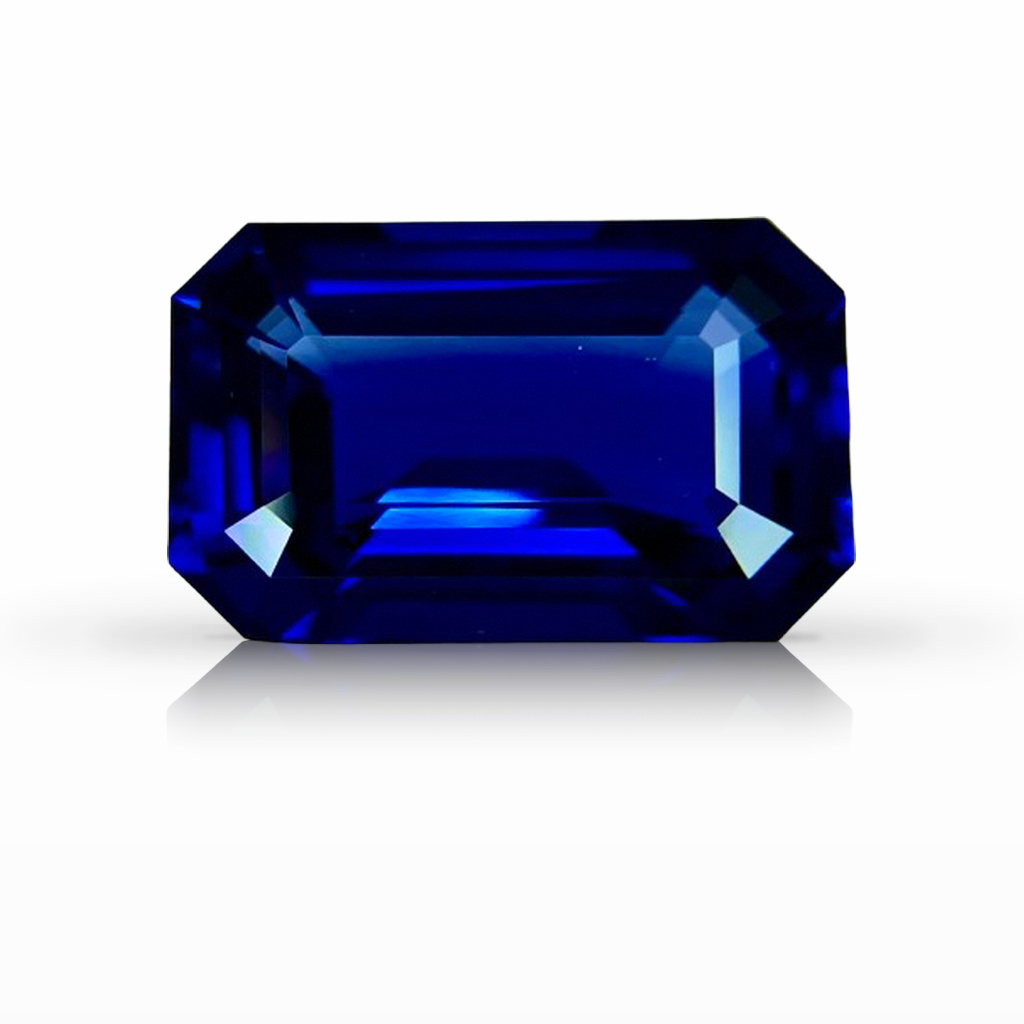 11.41ct Sapphire, Emerald Cut, Blue gemstone, 16 x 10.2MM, item #6544