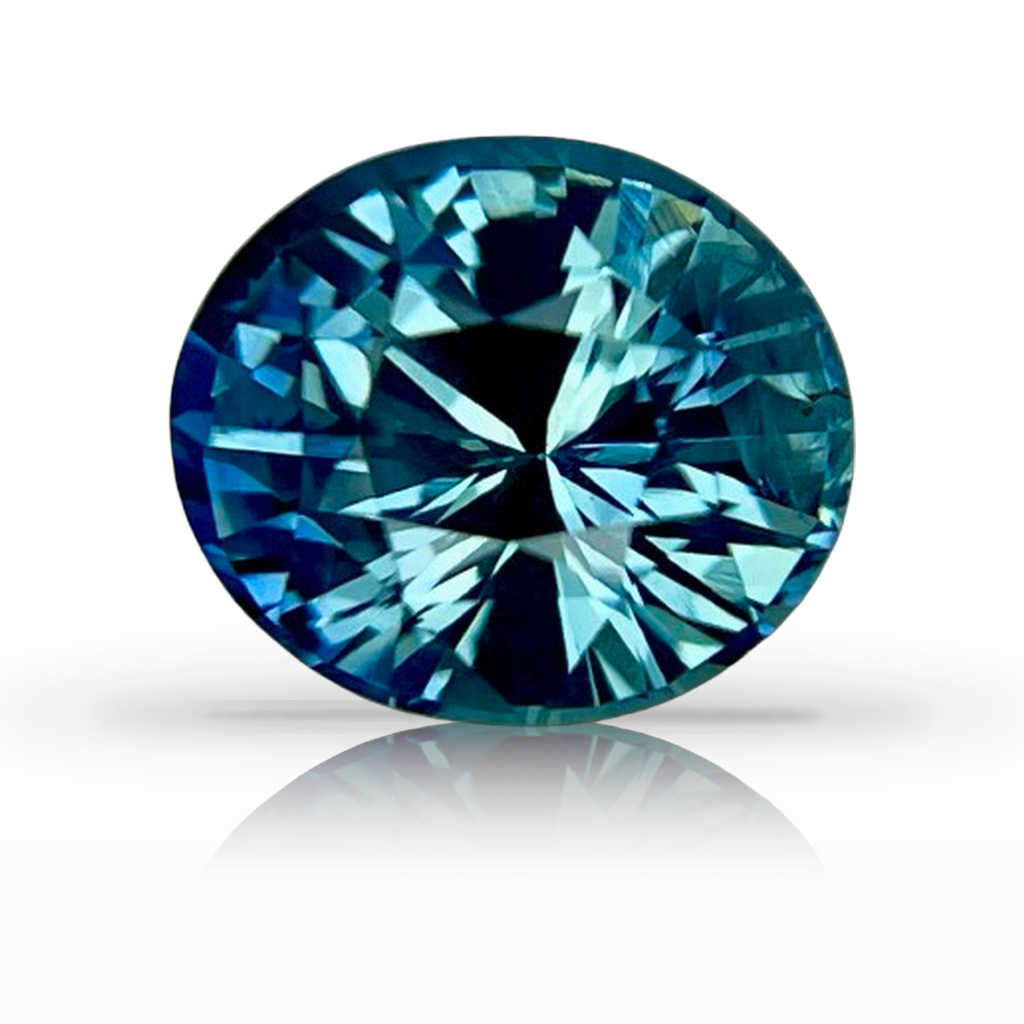 2.67ct Sapphire, Oval, Green, No Heat gemstone, 8.5 x 7.4MM, item #6591