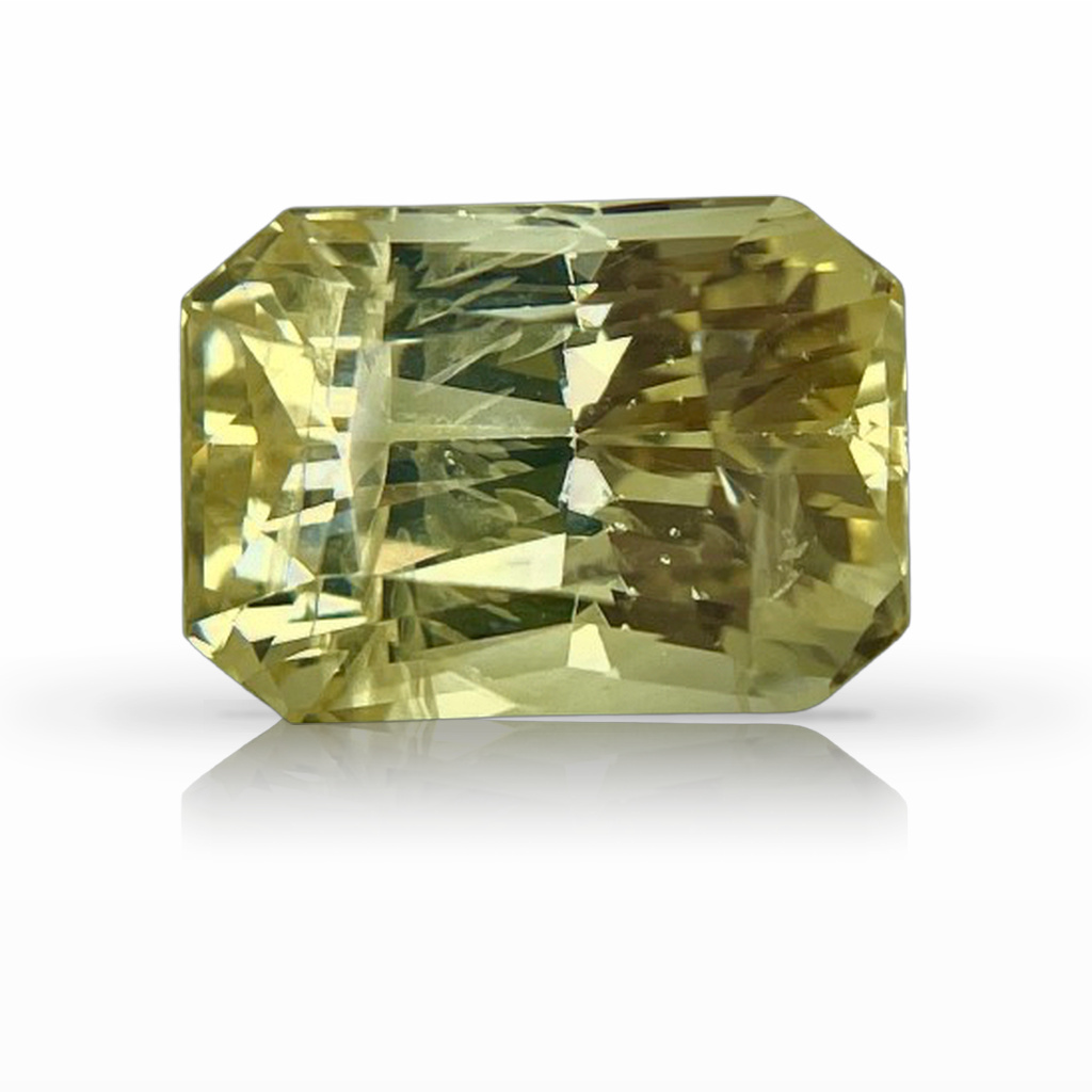 6.85ct Sapphire, Radiant Cut, Yellow, No Heat gemstone, 11.7 x 8.3MM, item #6619