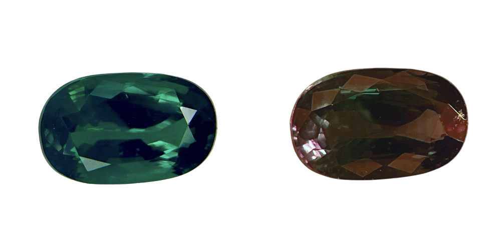 2.24ct Alexandrite, Oval, Green, India gemstone, 9.6 x 6MM, item #6621