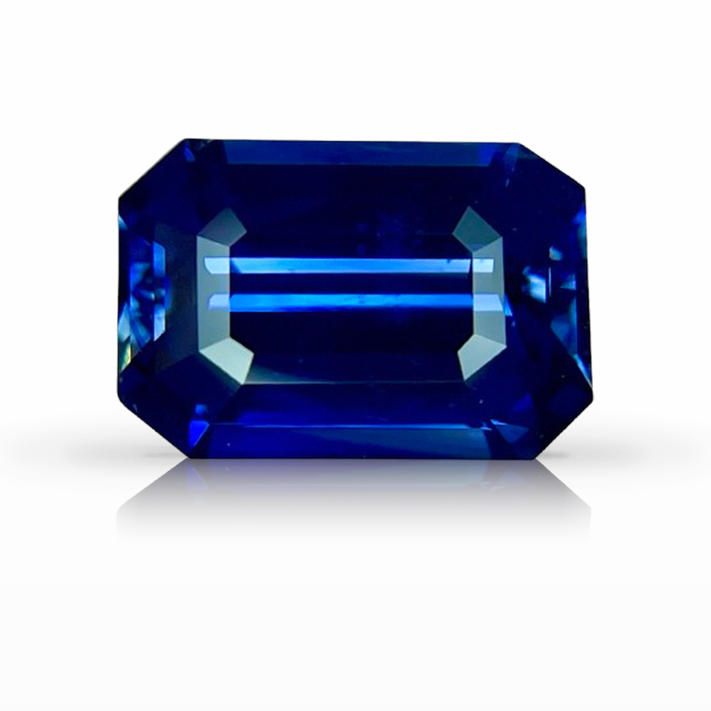 5.51ct Sapphire, Emerald Cut, Blue gemstone, 12.4 x 8.4MM, item #6634