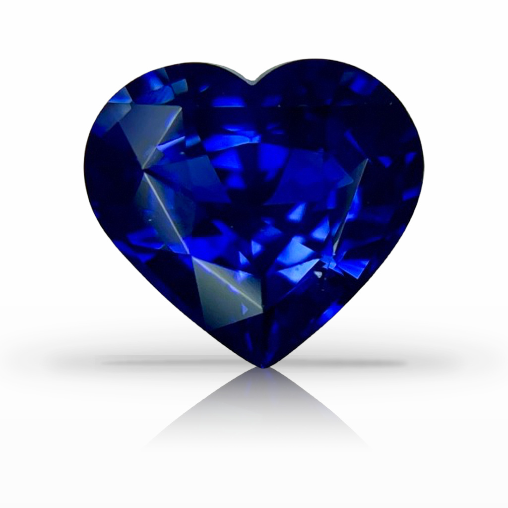 3.14ct Sapphire, Heart Shape, Blue gemstone, 9.3 x 8.6MM, item #6689