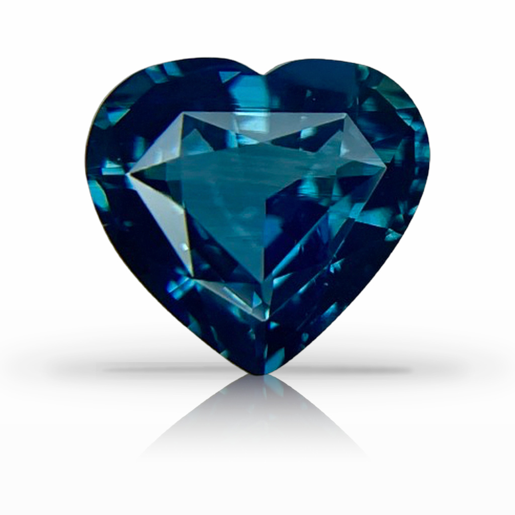 3.00ct Sapphire, Heart Shape, Green gemstone, 9.3 x 8.6MM, item #6706