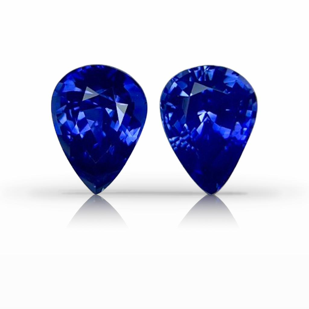 2.69ct Sapphire, Pear Shape, Blue, Pair gemstone, 8 x 6MM, item #6738