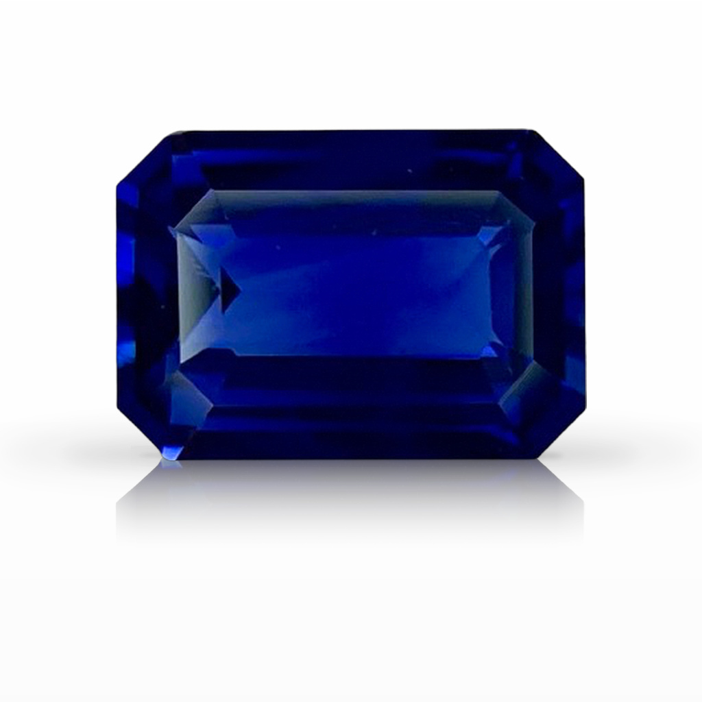 1.25ct Sapphire, Emerald Cut, Blue gemstone, 7.6 x 5.4MM, item #6750