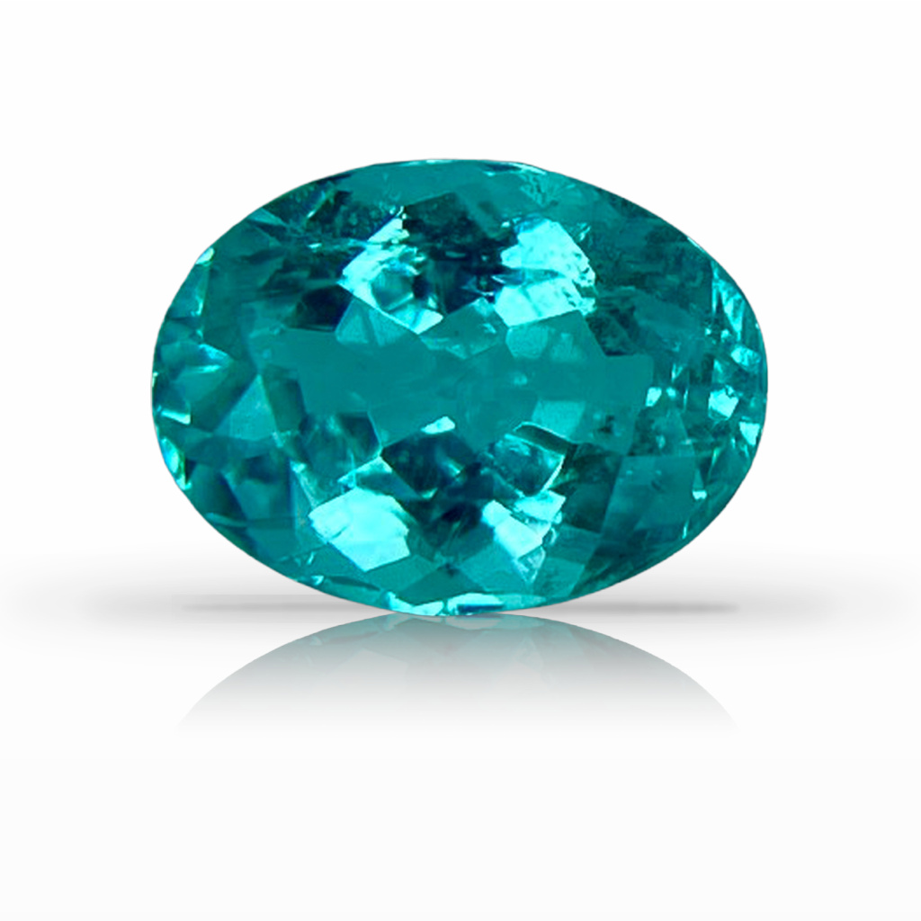 1.56ct Tourmaline-Paraíba, Oval, Blue, Mozambique gemstone, 8.3 x 6.2MM, item #6759