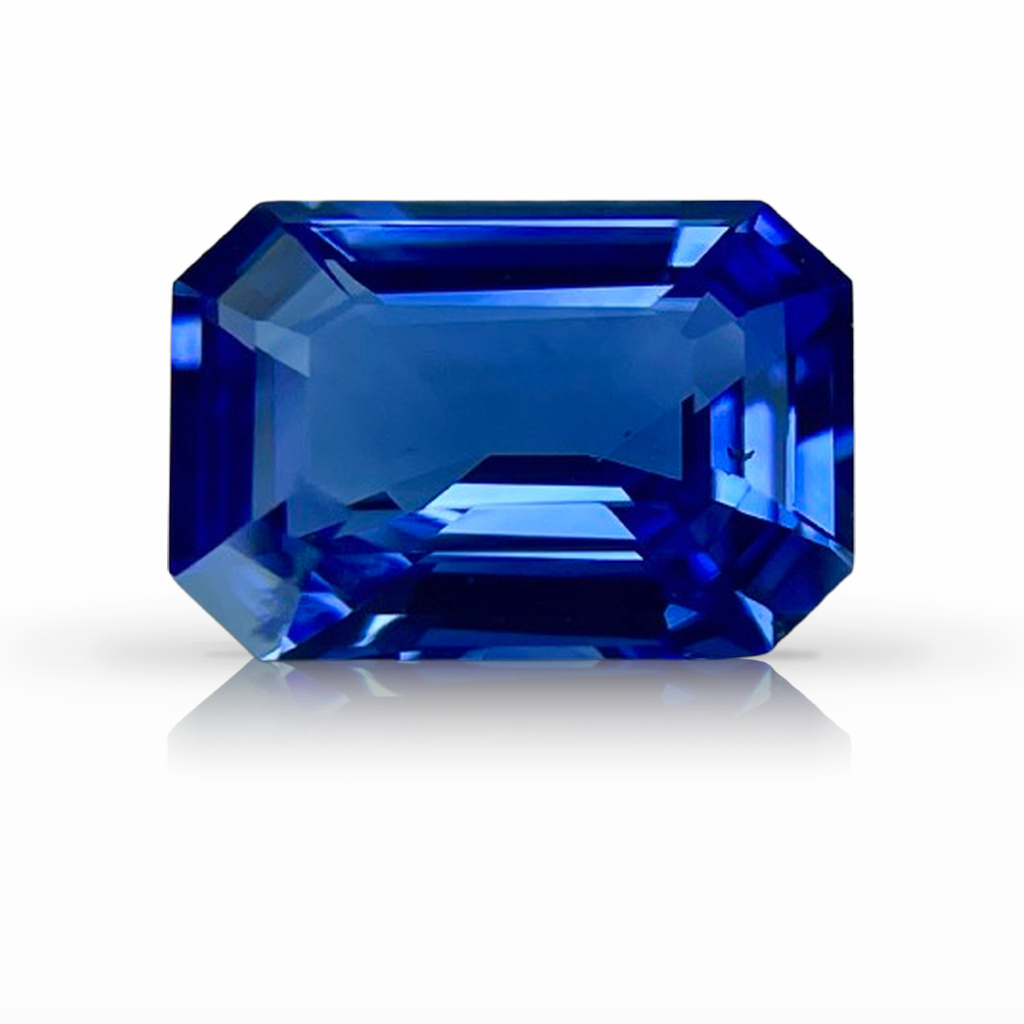 1.42ct Sapphire, Emerald Cut, Blue gemstone, 7.8 x 5.5MM, item #6774