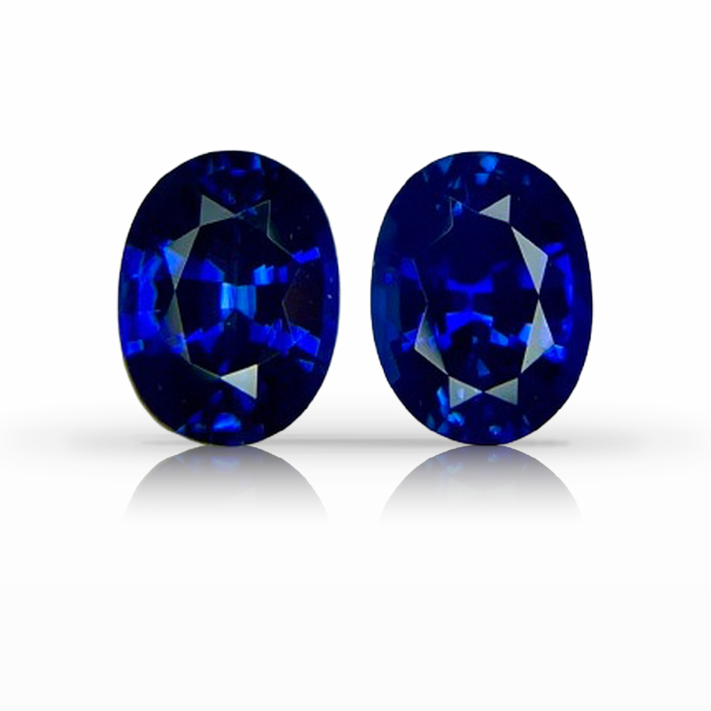 2.98ct Sapphire, Oval, Blue, Pair gemstone, 8 x 6MM, item #6788