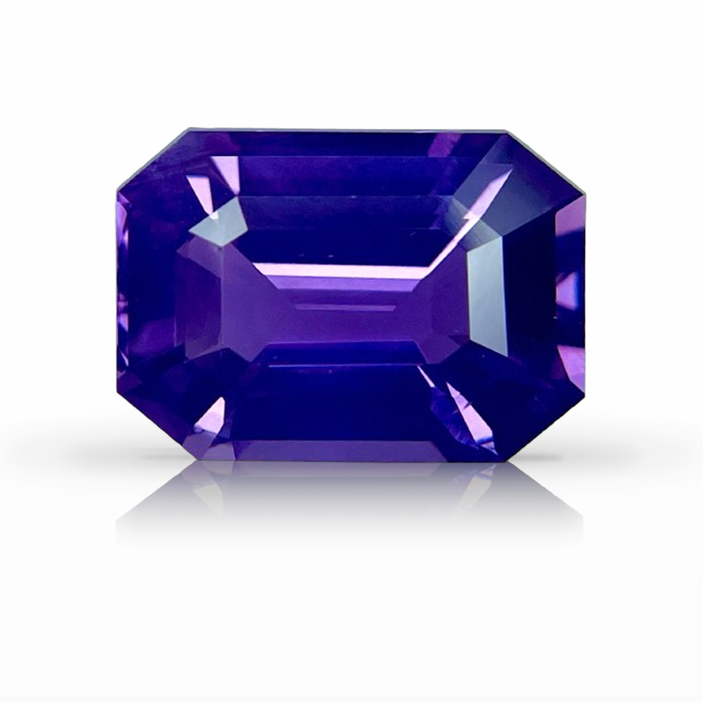 6.22ct Sapphire, Emerald Cut, Purple, No Heat gemstone, 12.6 x 9MM, item #6818