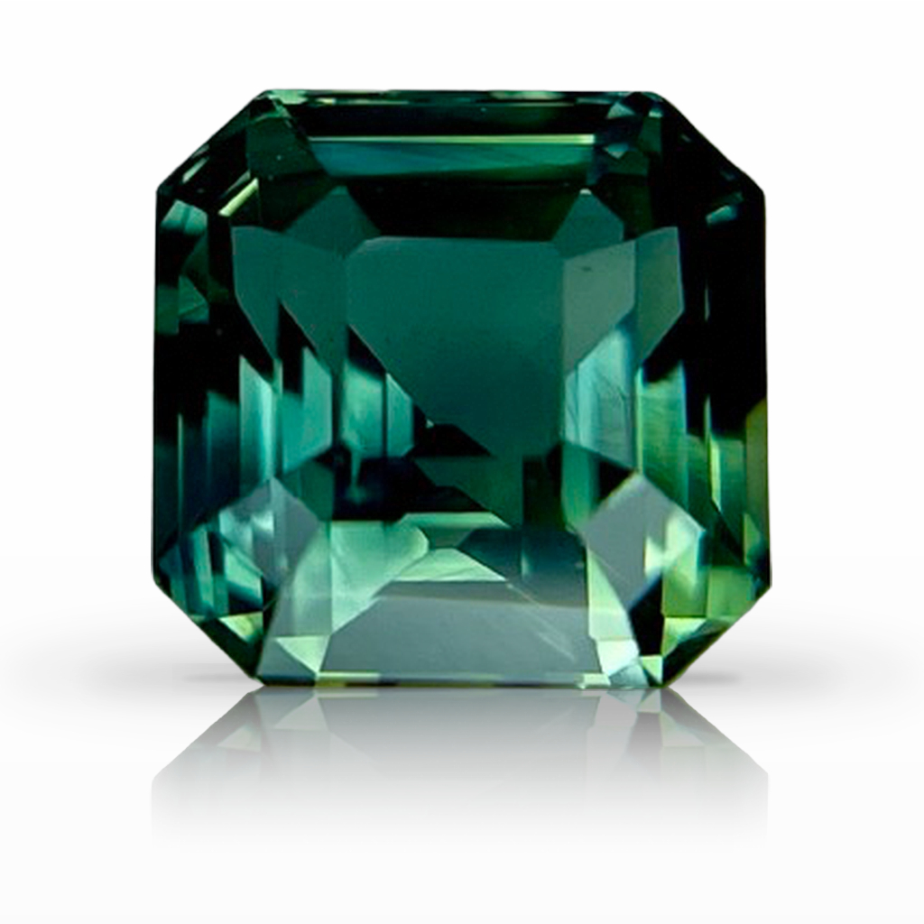 2.53ct Sapphire, Asscher, Green, No Heat gemstone, 6.8 x 6.7MM, item #6840