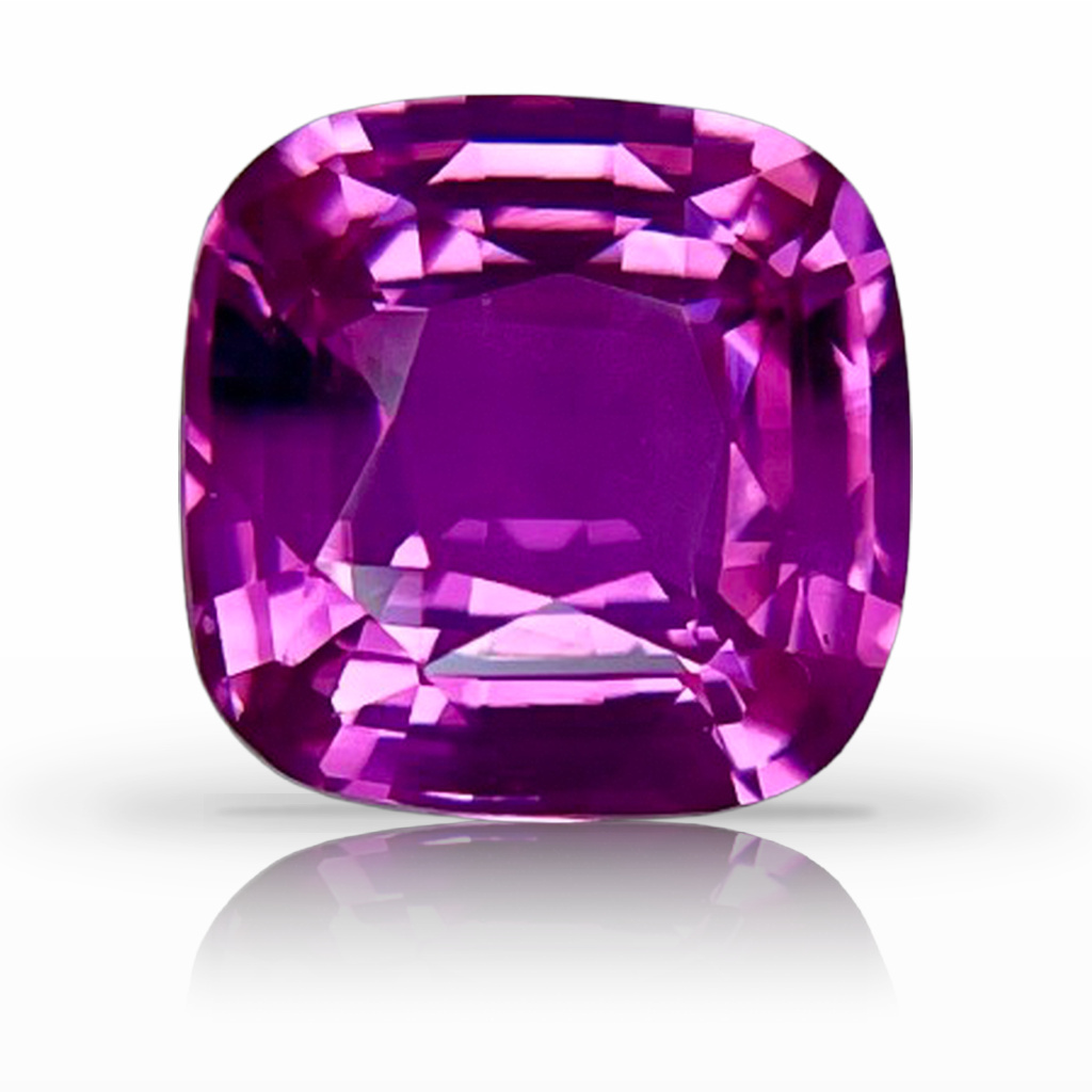 4.05ct Sapphire, Cushion, Pink gemstone, 9.2 x 9.1MM, item #6854